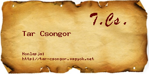 Tar Csongor névjegykártya