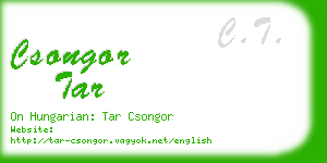 csongor tar business card